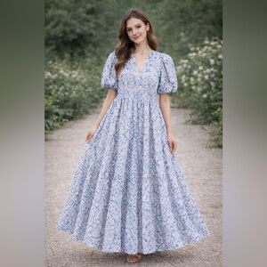 English factory printed maxi dress
